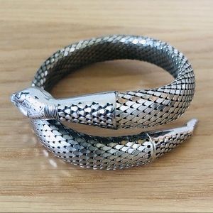 Vintage 70’s Whiting & Davis Coiled Snake Bracelet